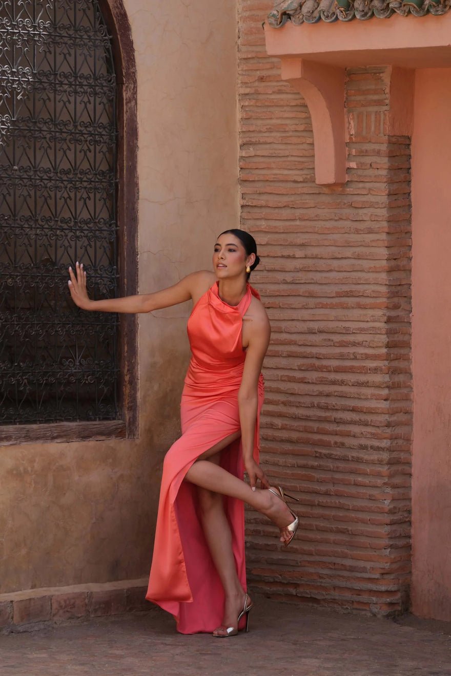 Elle Zeitoune Arthur Dress - Coral photo 4