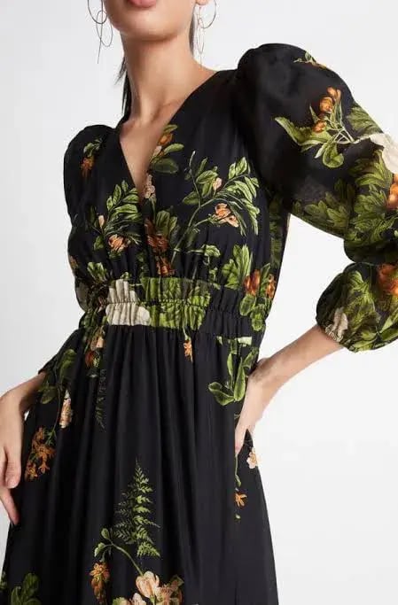 Sheike Garden of Eden Maxi Black Floral Size 16 photo 3