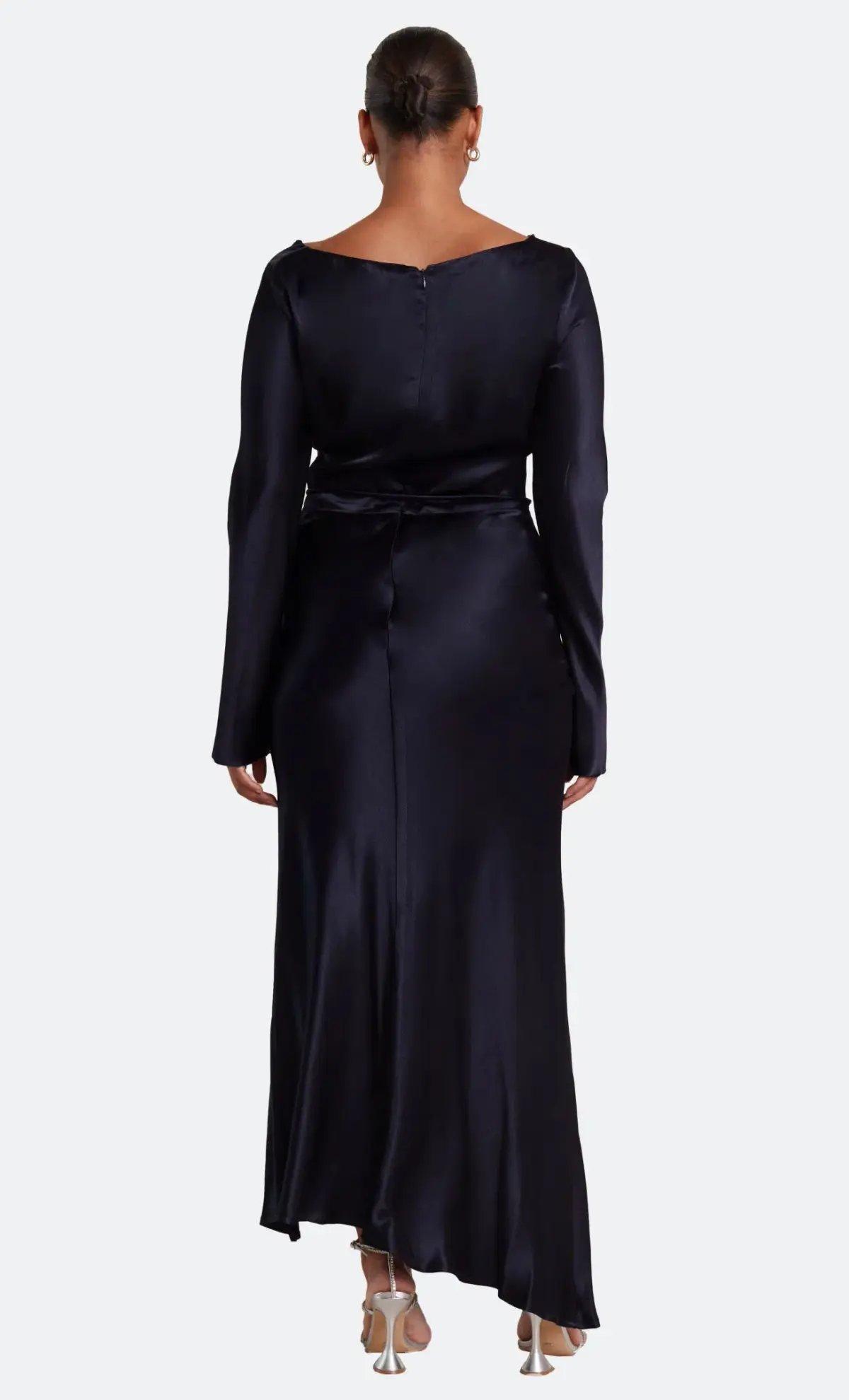 Bec & Bridge Moon Dance Long Sleeve Cowl Navy Dress Size 18 photo 2
