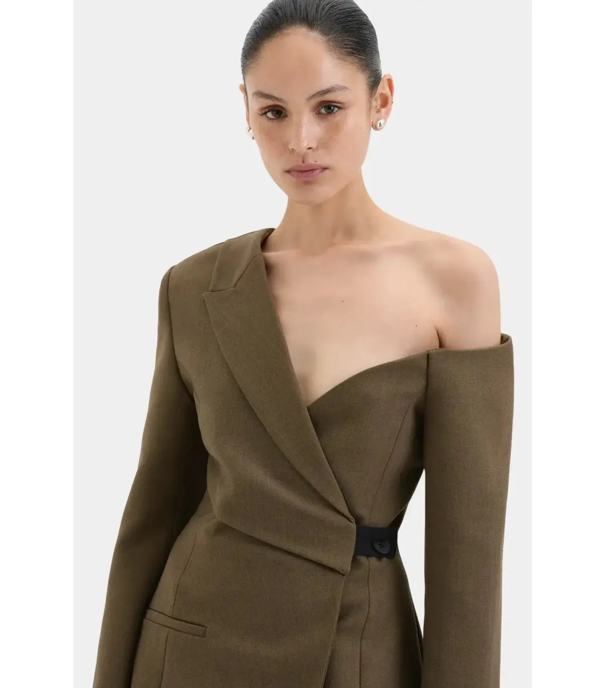 Sir the Label Santoria Mini Dress in Chocolate Marle Size AU 10 photo 2