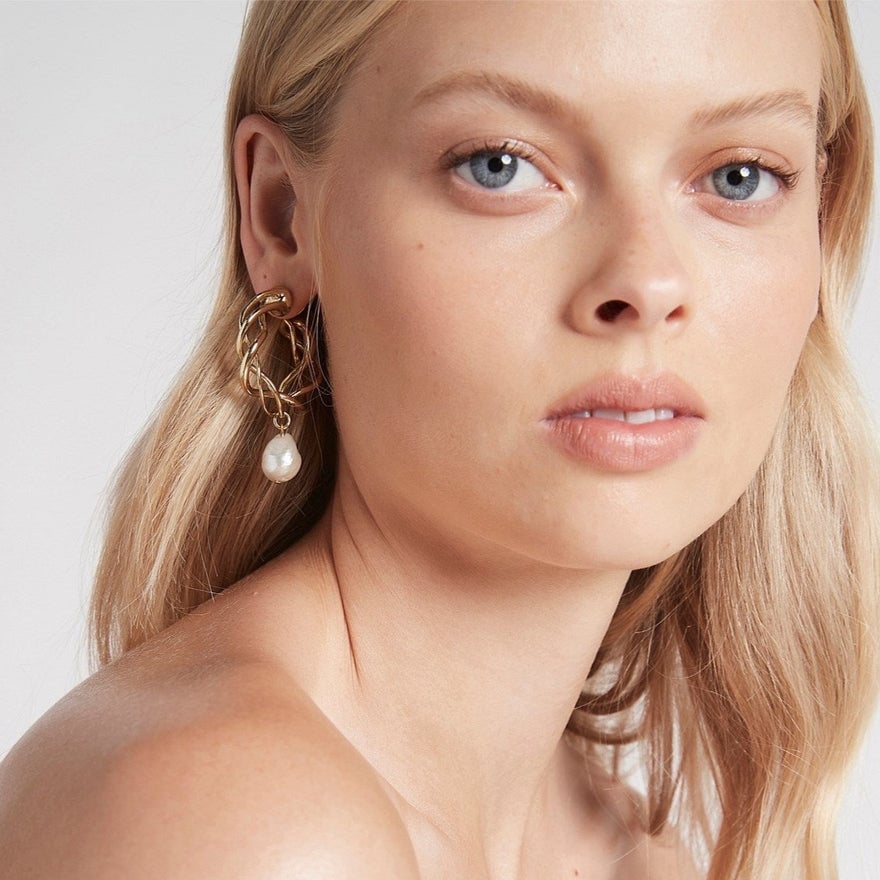 Aje Intrespect Pearl Hoops photo 2