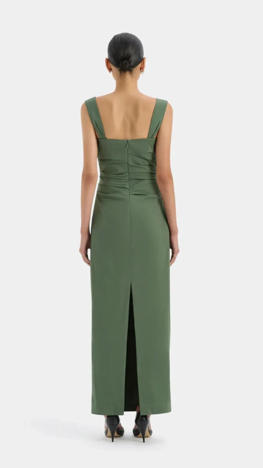 SIR - Florent Balconette Gown in Forest Green Size 1 (8) photo 2