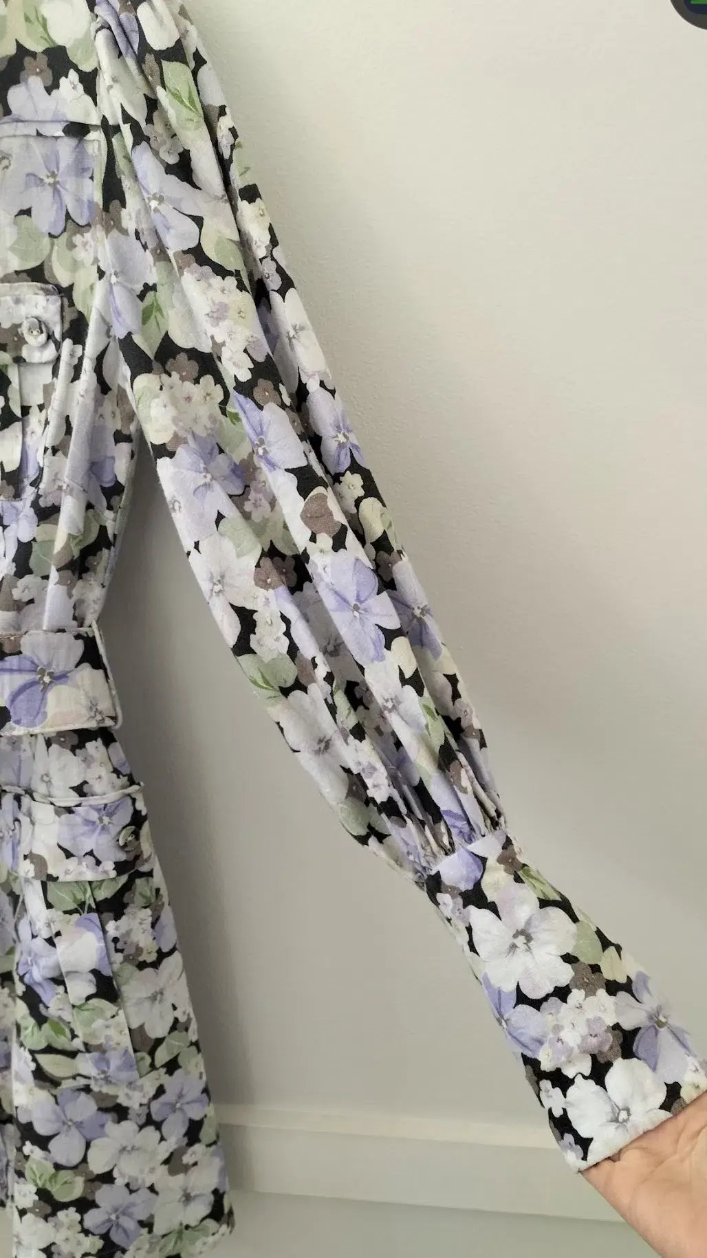 Zimmermann Ninety Six Shirt Dress Pansy prints Size 0 AU8 US 4 IT 40 FR 36 photo 10