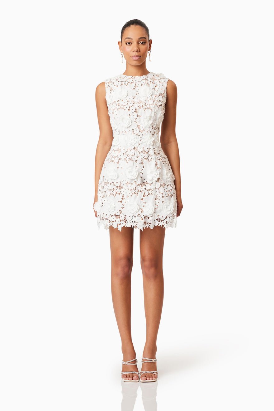 Elliatt Daffodil Mini Dress - Ivory photo 3