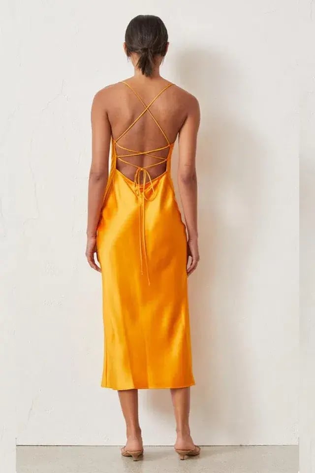 Bec & Bridge Seraphine Dress in Tangerine Size 6 photo 3