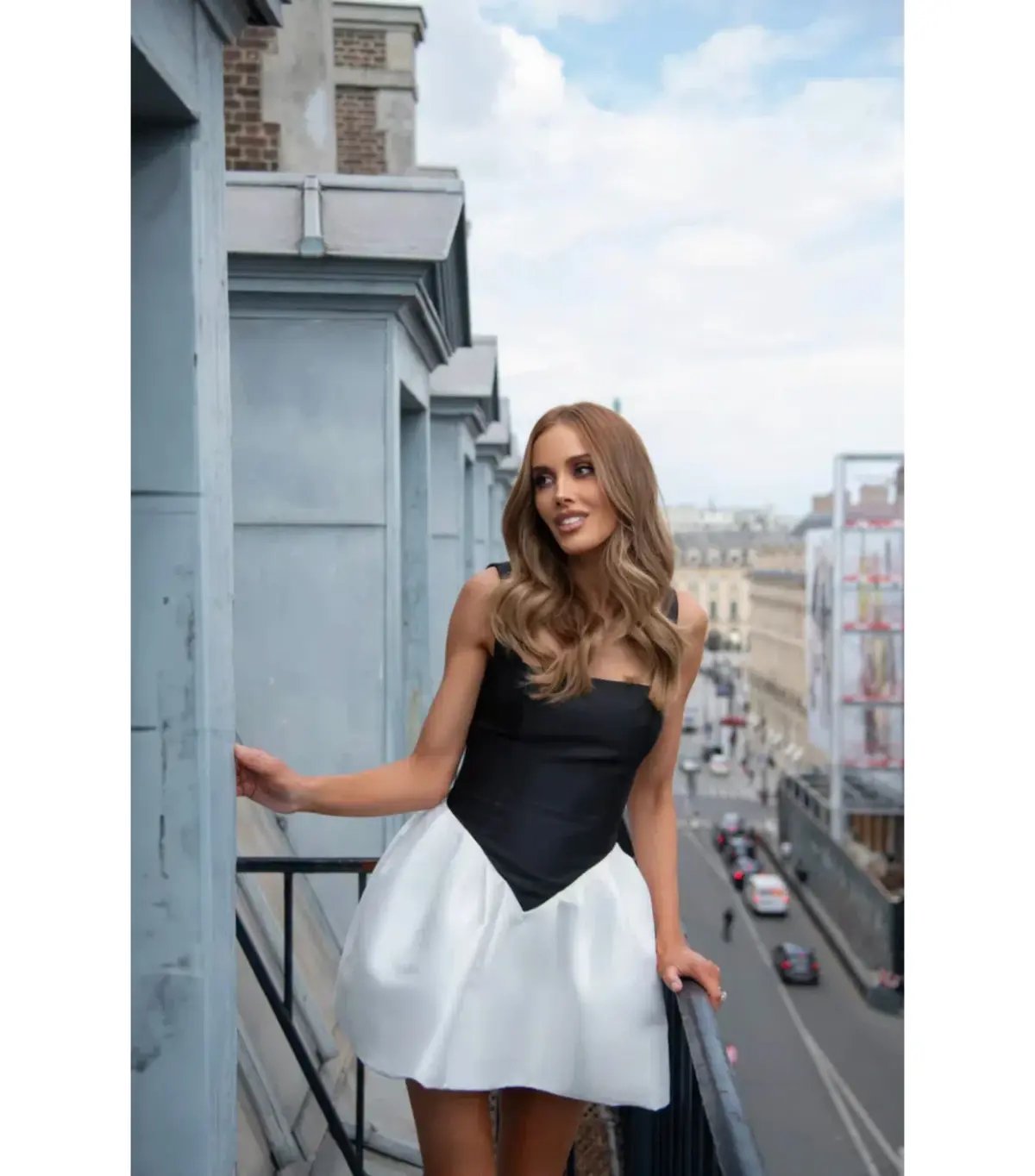 Bianca & Bridgett Alba Mini Dress Black/White Size AU 10 photo 4