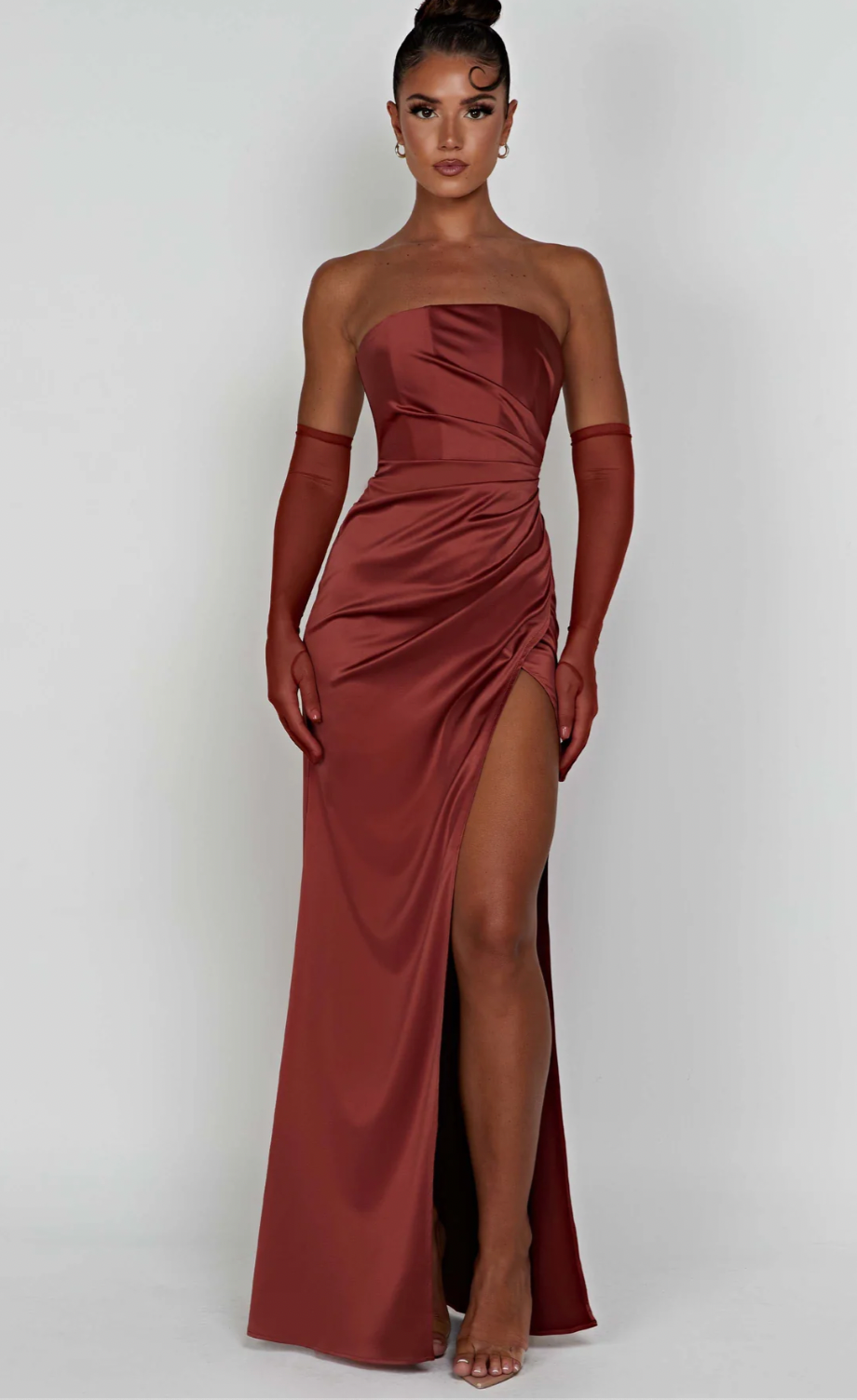 SAFIYA MAXI DRESS RUST photo 2