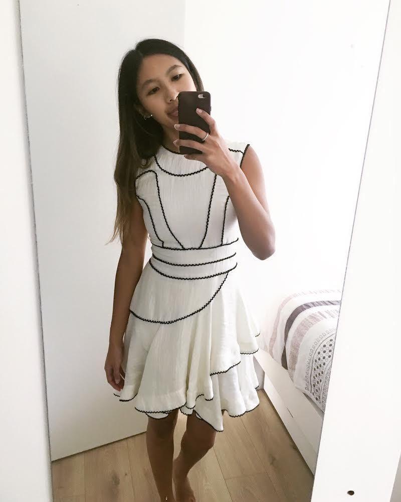 Aje Wrap Dress White Size 6 photo 3