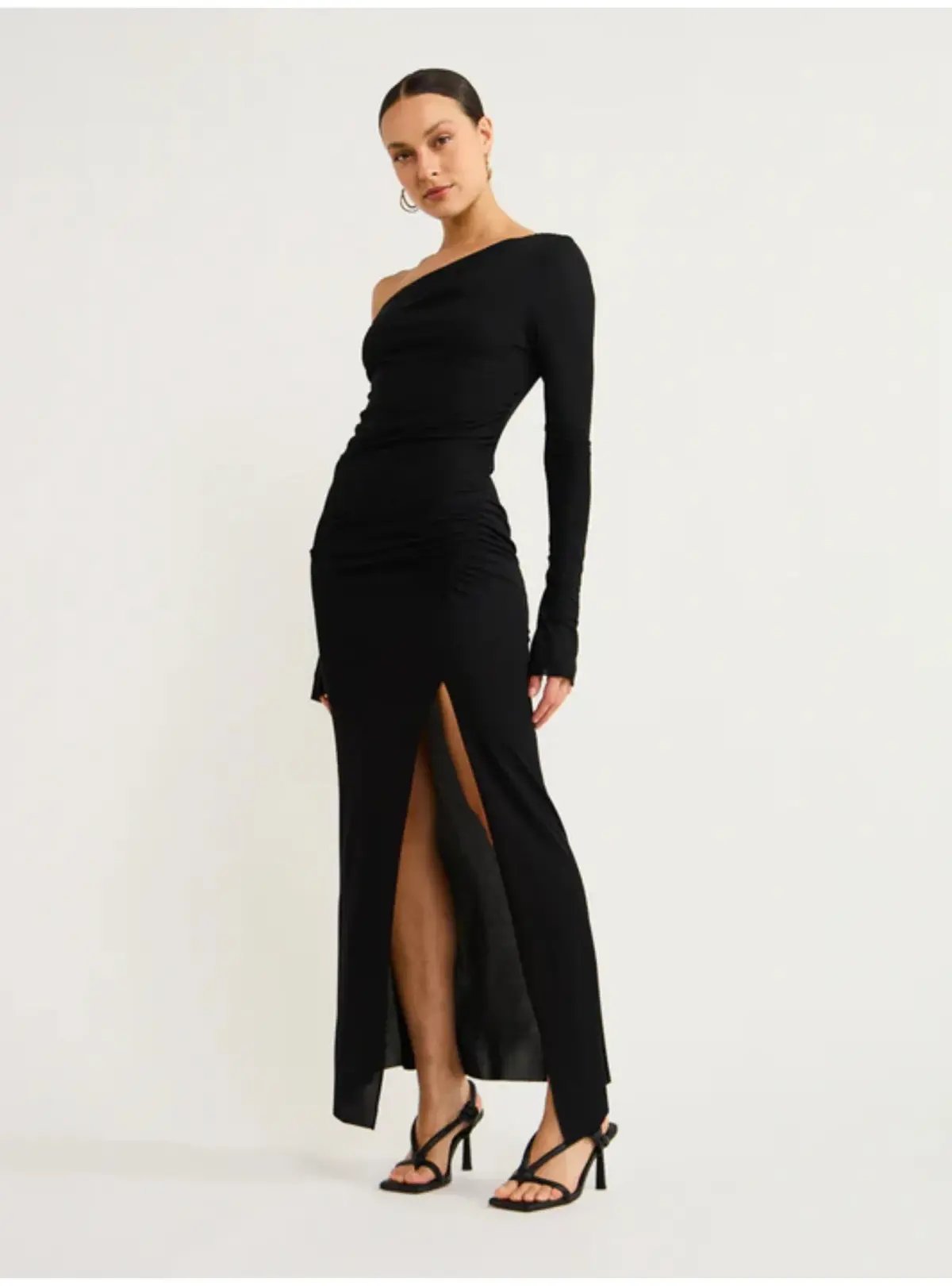 Bec & Bridge Monette Asym L/S Maxi Dress Black Size AU 8 photo 3