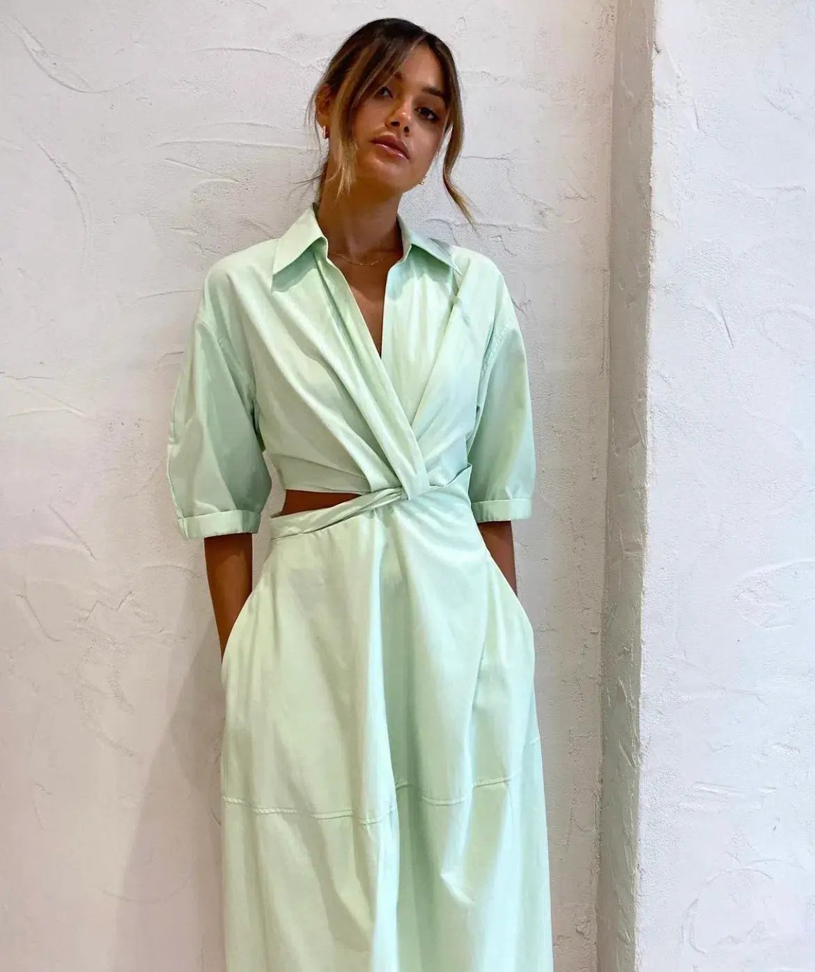 Camilla And Marc Kyra Cocoon Midi Dress Sour Apple Size 10 photo 3
