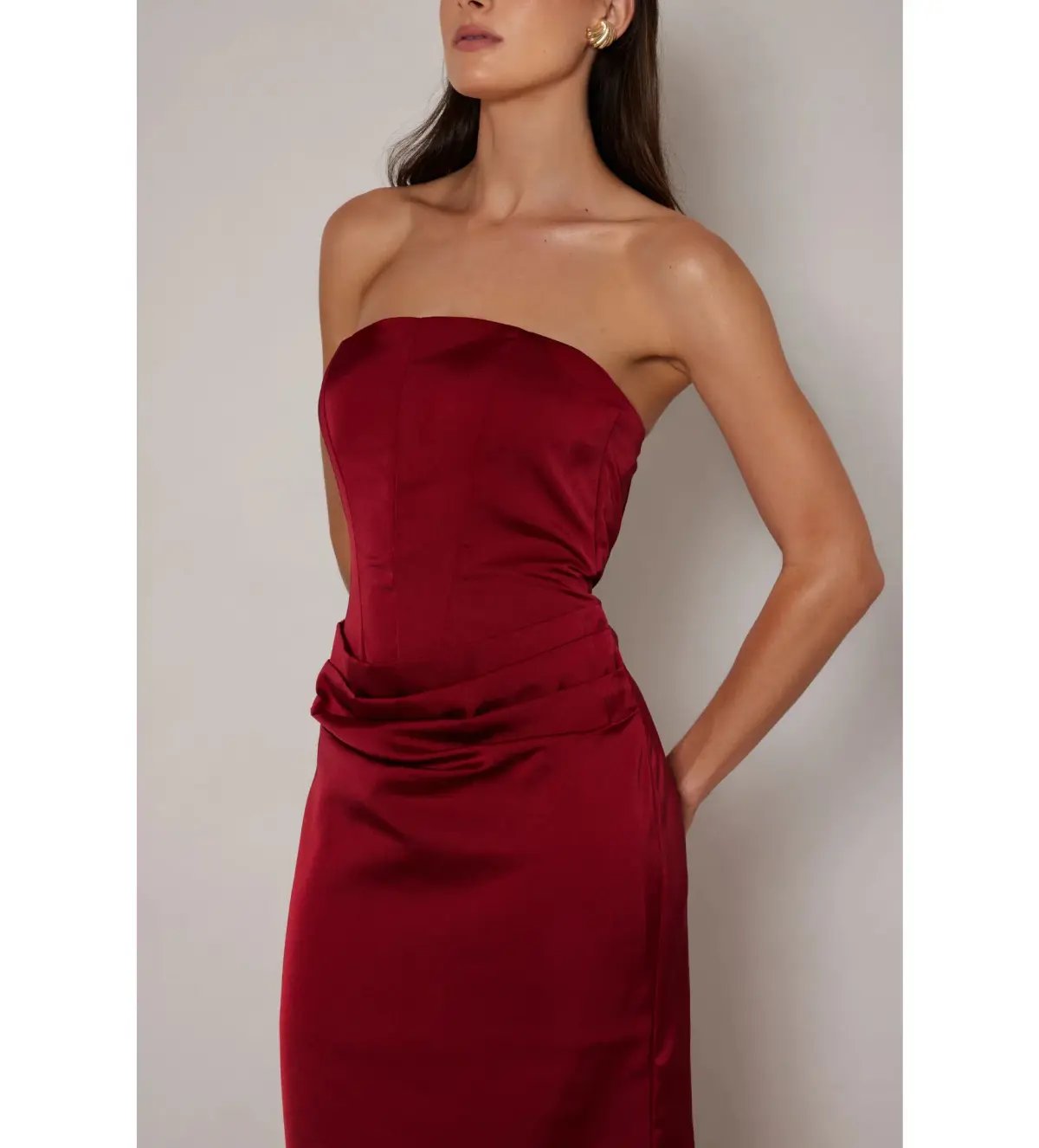 Elle Zeitoune Annie Maxi Gown in Scarlet Size AU 12 photo 3
