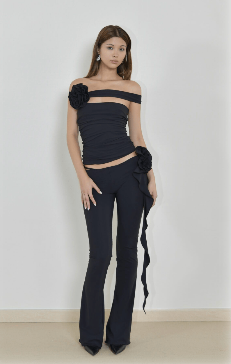 Fanci Club The Gun Pants in Black photo 4