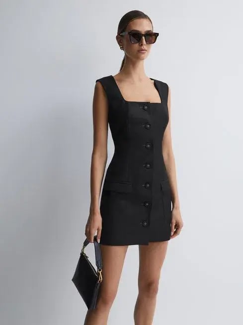 Anna Quan Lia Dress Black Ink Size 8 photo 2