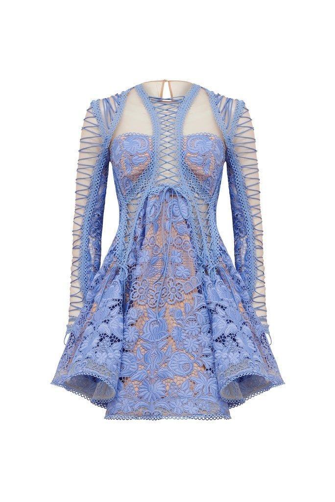 Thurley Bluebell Lace Dress Blue Size 10 photo 5