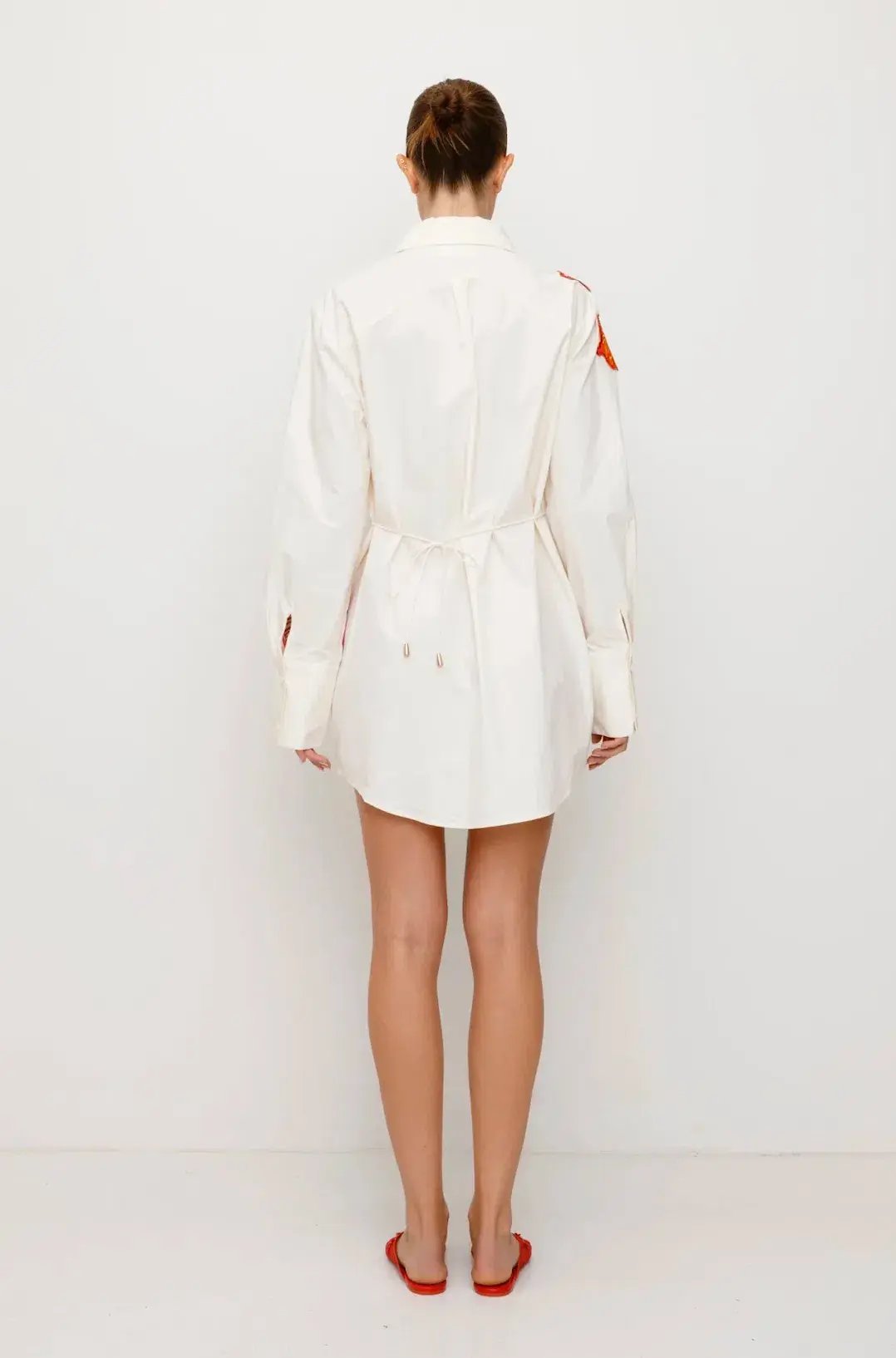 Ela Shirt Dress in White Size AU 8 photo 4