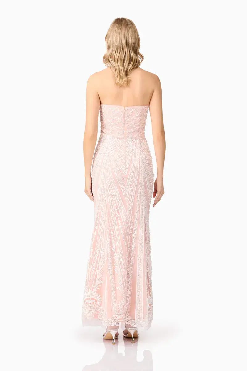 Elliatt Kiki Strapless Gown in Pink Size S photo 3