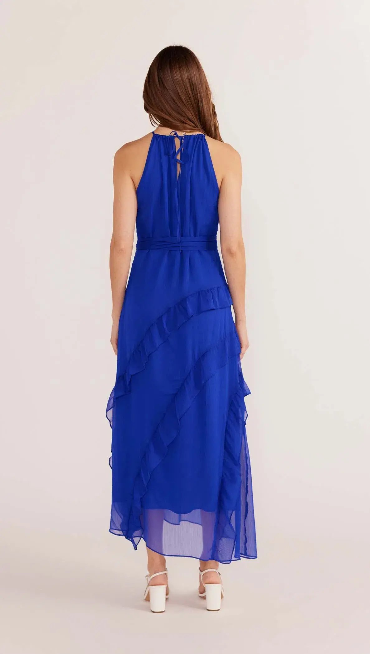 Minkpink Marina Frill Maxi Dress Blue Size XS / Size AU 6 photo 3