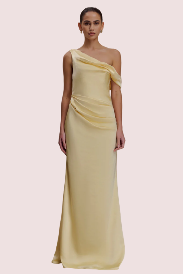 Meshki Dalia Off Shoulder Maxi Satin Dress photo 3
