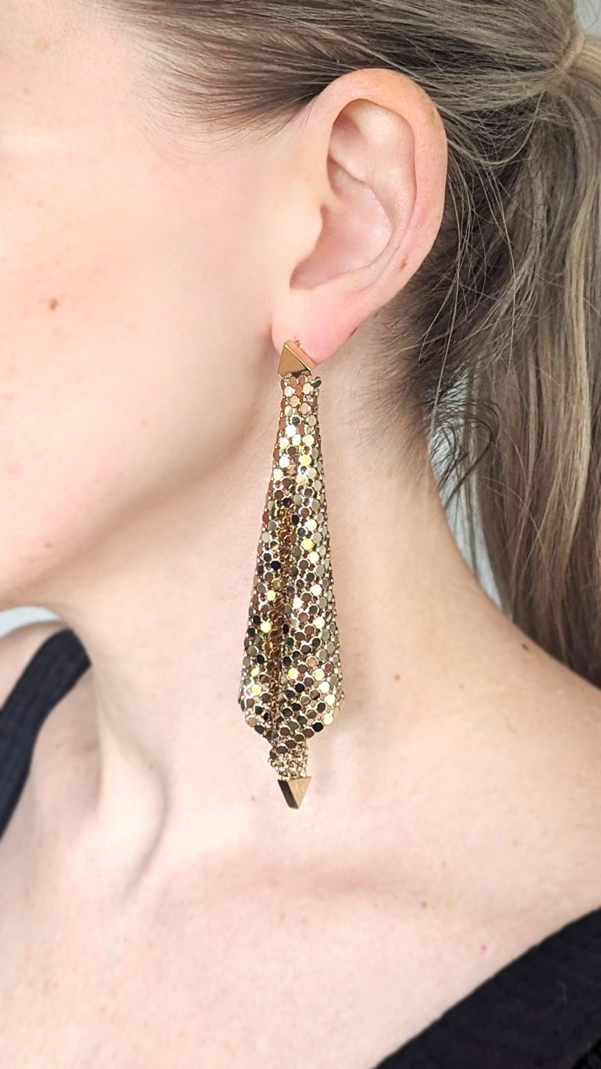 Paco Rabanne Gold-tone Chain Mesh Earrings photo 3