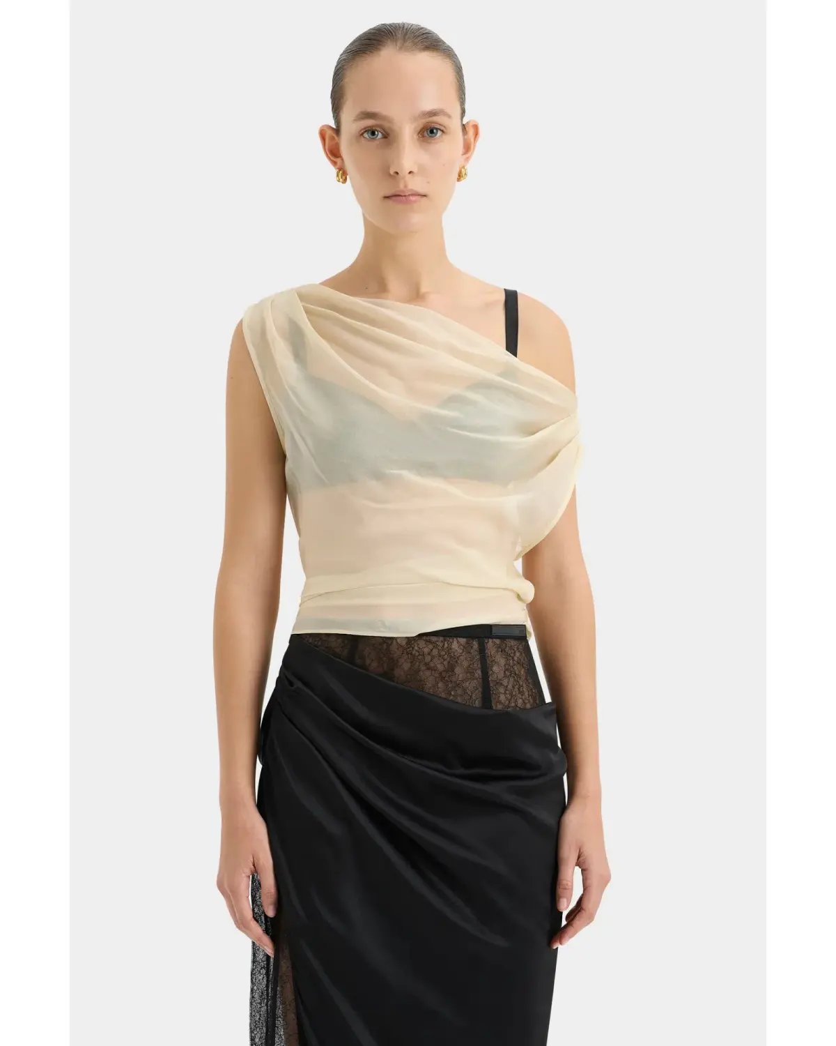 Sir the Label Strobe Cowl Top Bone Size 2 / AU 10 photo 2