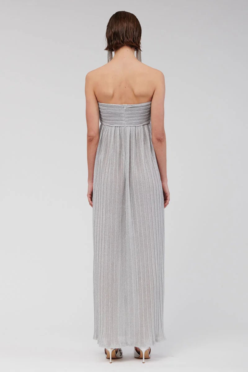 SUBOO STEVIE BUSTIER MAXI DRESS - SILVER photo 3