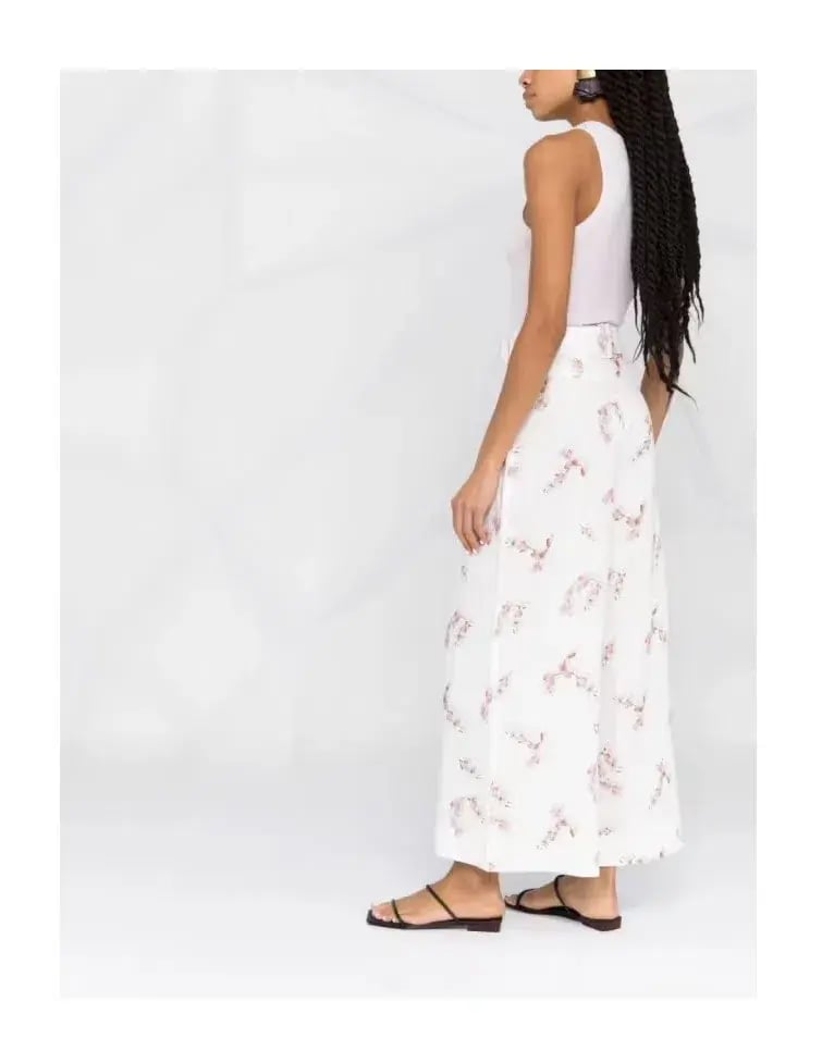 Zimmermann Dancer Wide Leg Belted Trousers Floral Size 2/ AU 12 photo 2