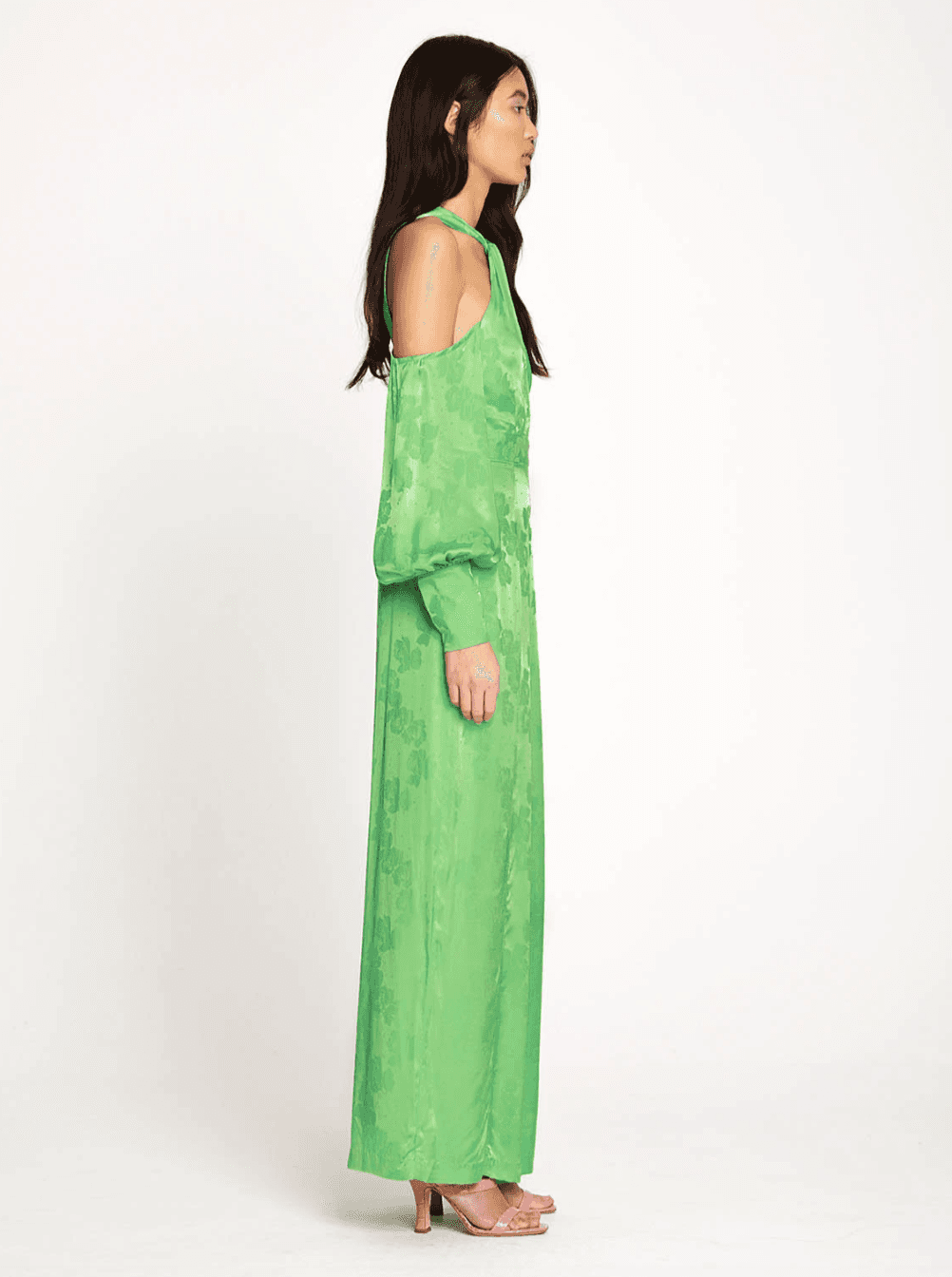 Alice McCall Green Apple Memory Lane Cold-shoulder Jumpsuit Size 4 photo 3