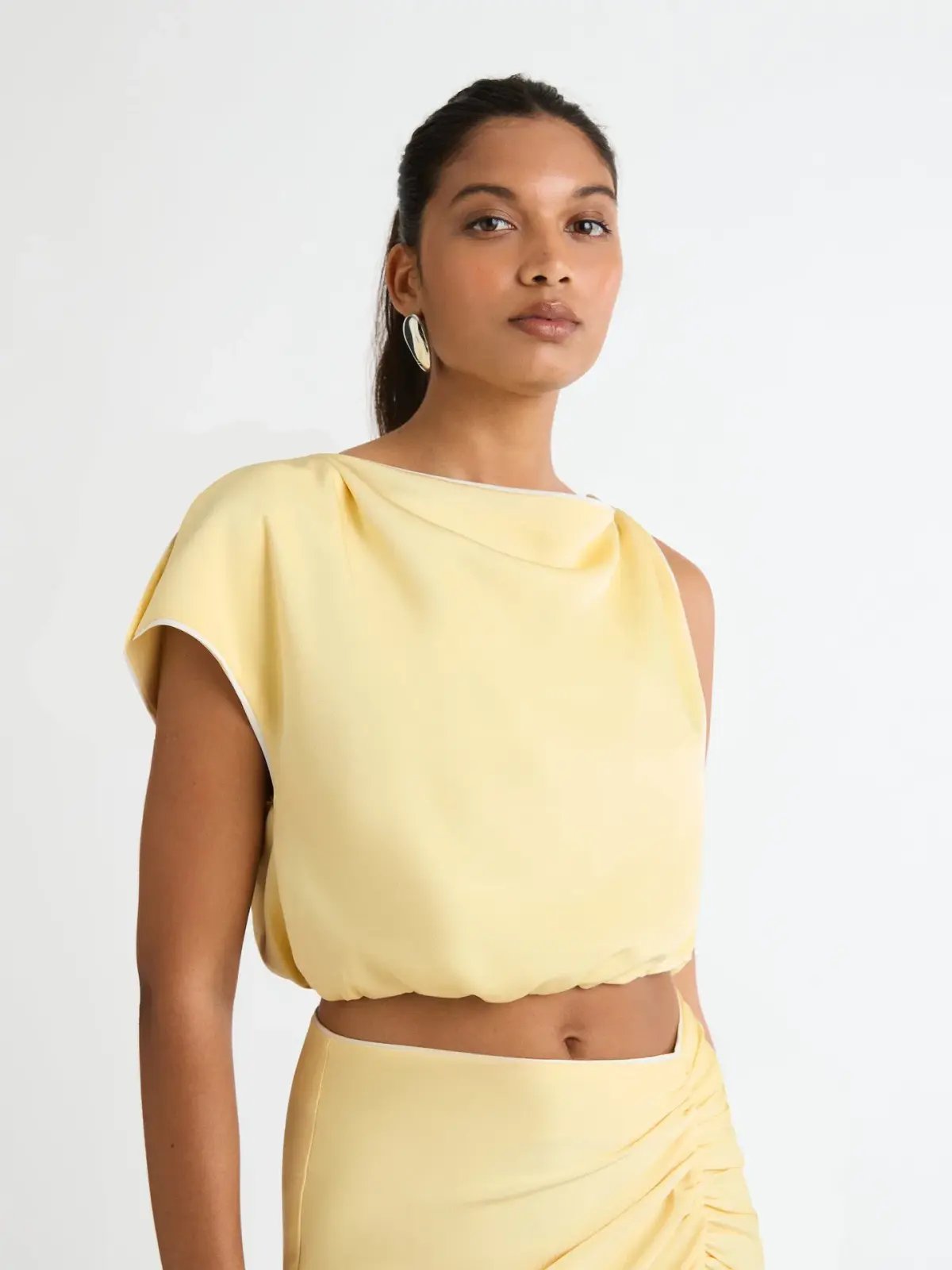 Sheike Milani Top & Skirt Set Lemon Yellow Size L / AU 12 photo 2
