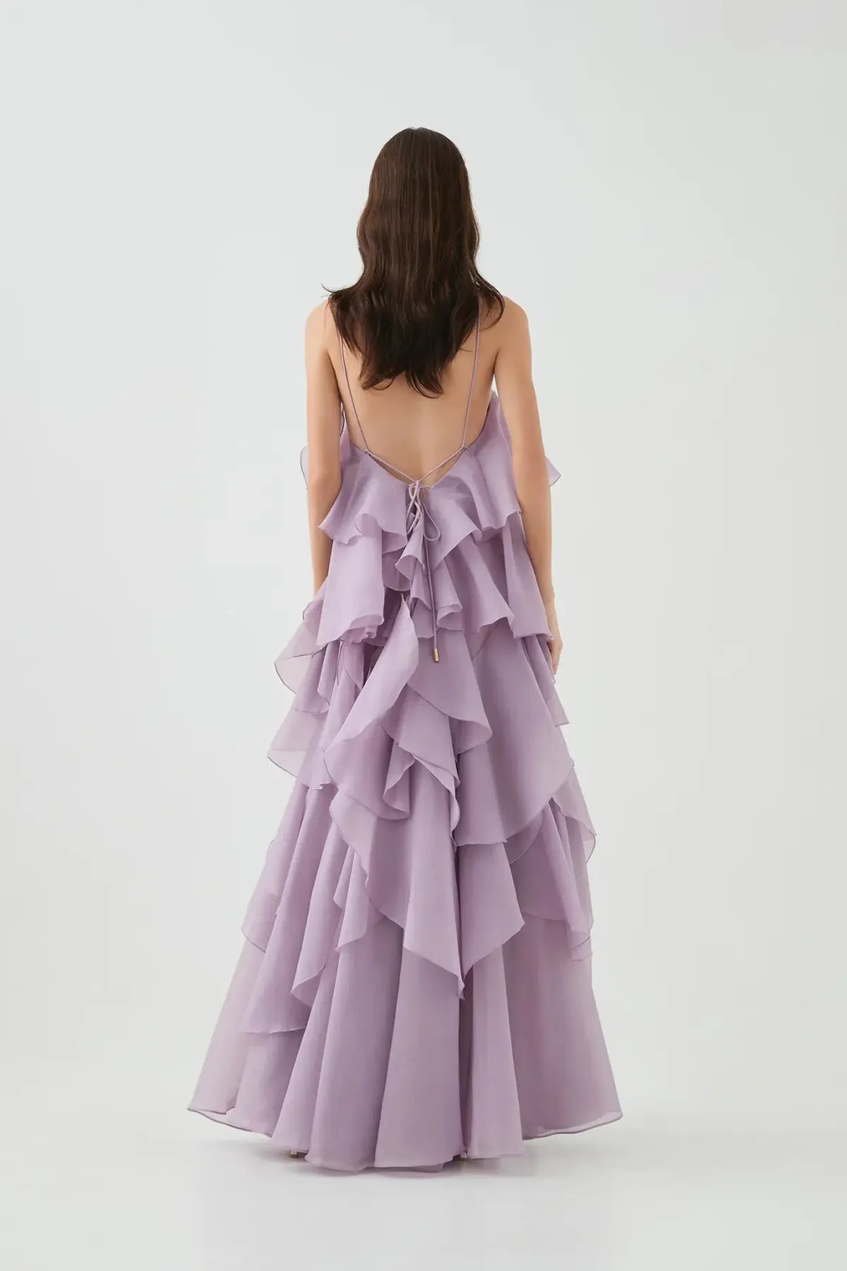 Aje Pandorea Layered Maxi Dress in Lilac Size 12 photo 4