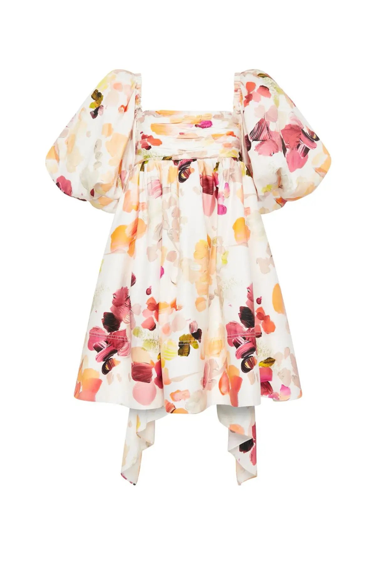 Aje Dassia Puff Sleeve Mini Dress Print Size 6 photo 4