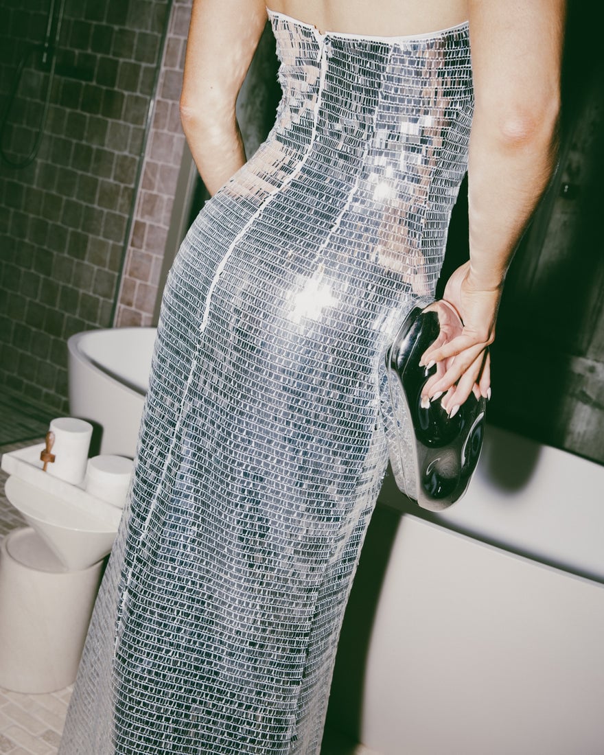 Simon Miller Sculpty Strapless Sequin Dress photo 2