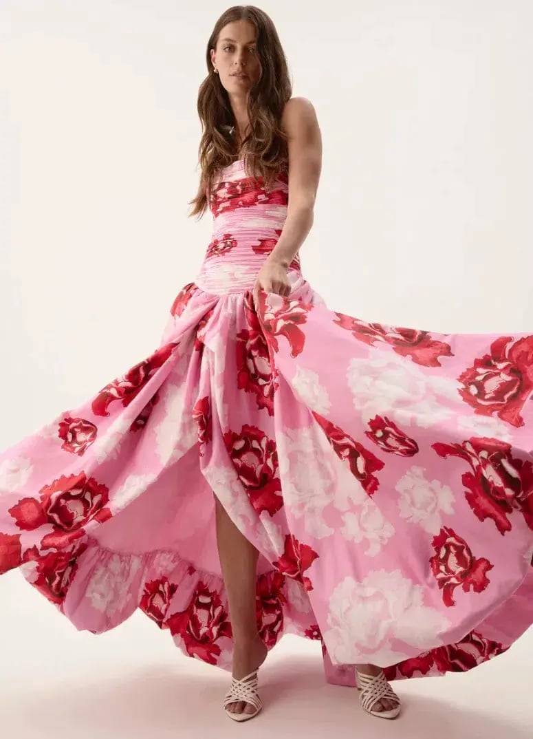 AJE Behold Maxi Dress in Pink Boldly Blooming Size 12 photo 3