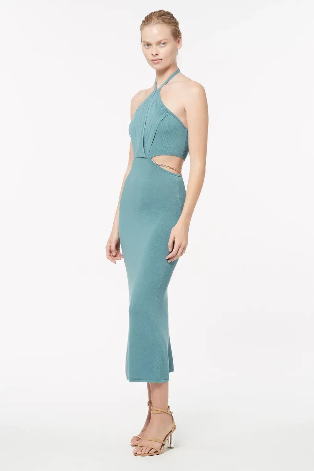 Manning Cartell Limitless Knit Chain Dress Blu Oxide Size S/Au 8 photo 2