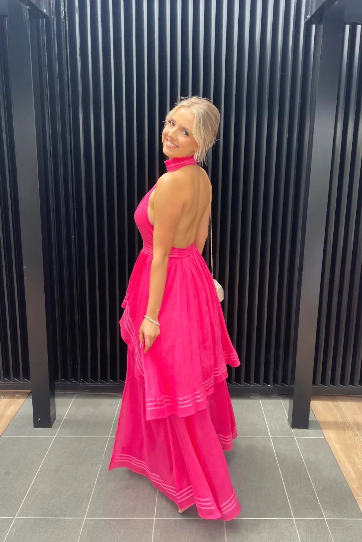 Aje Sienna Maxi Dress Pink Size 8 photo 3