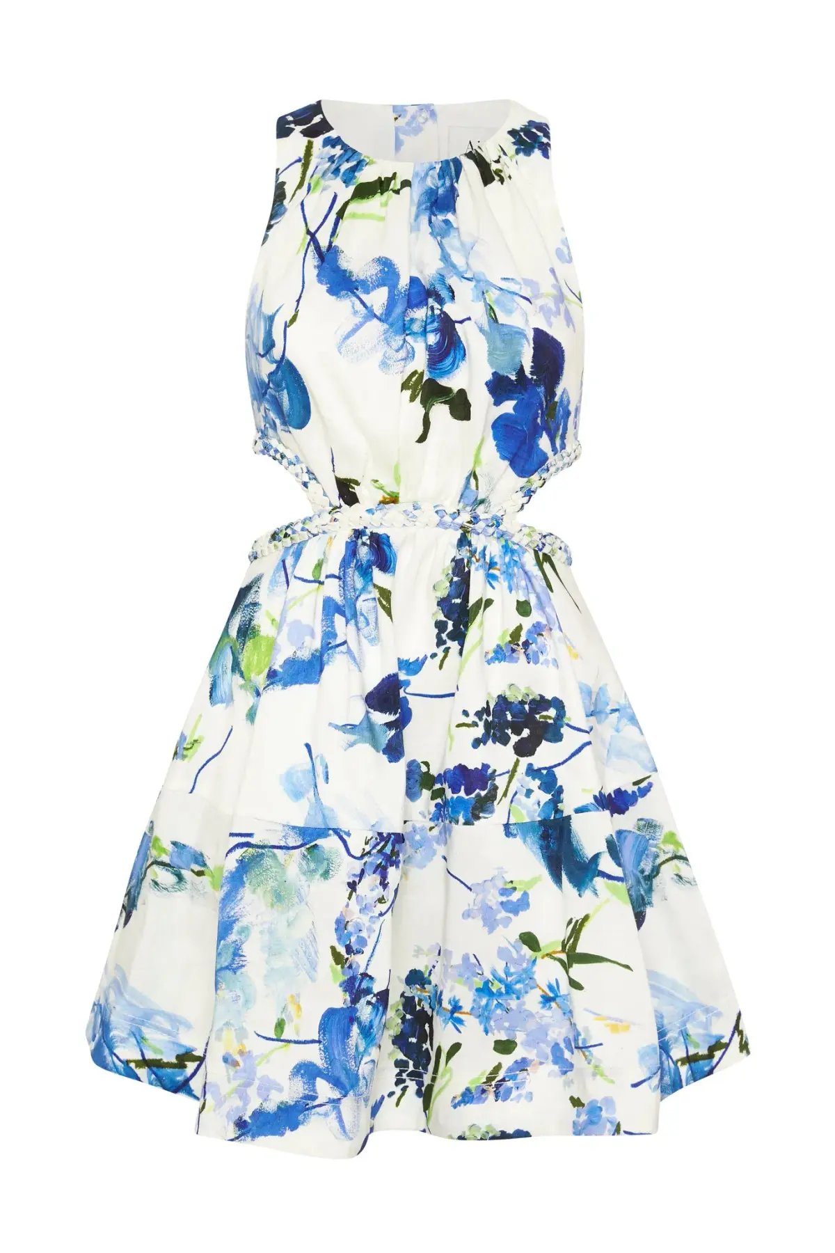 Aje Voyage Cut Out Mini Dress Floral Size 10 photo 4