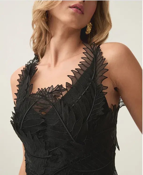 Aje Daisy Knit Maxi Dress in Black Size 8 photo 2