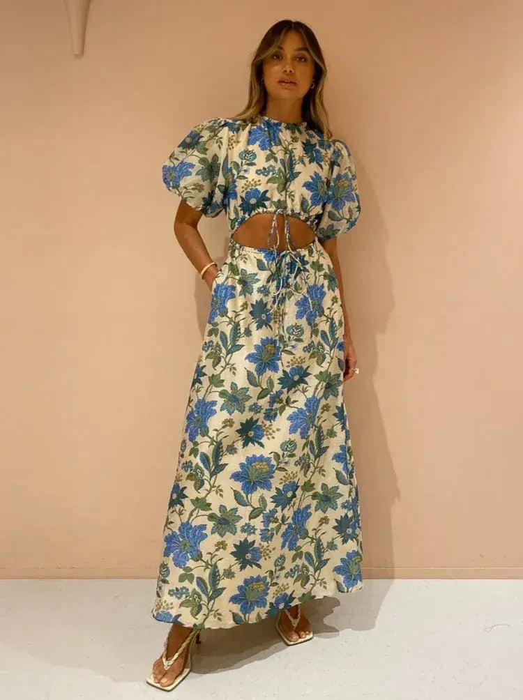 Sir the Label Celia Puff Sleeve Midi Dress Floral Size 1 / Size AU 8 photo 4