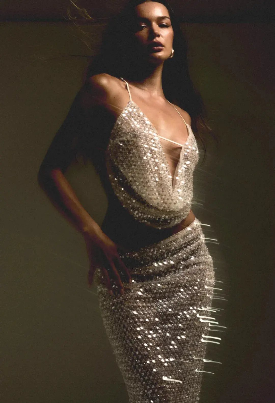 SYDNEY LANE CRYSTAL SEQUIN CO-ORD QUARTZ. SIZE S / AU 8 photo 4