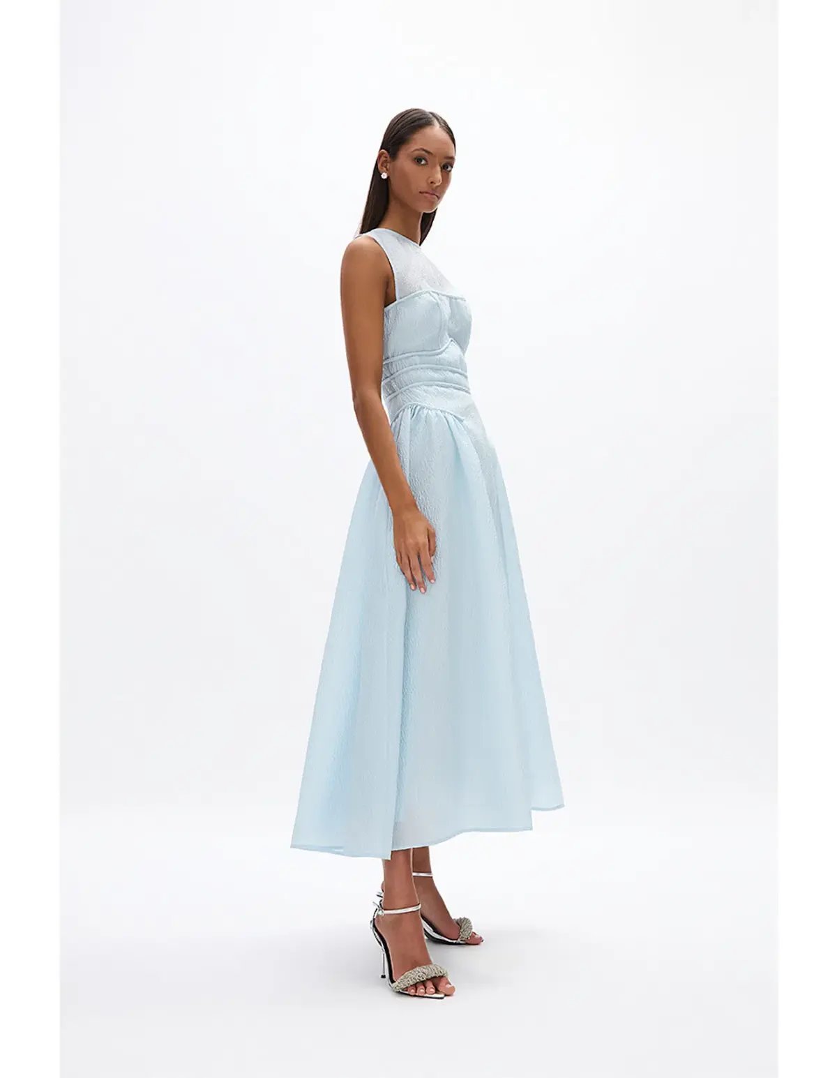 Rachel Gilbert Sophia Dress Sky Blue Size 10 photo 3