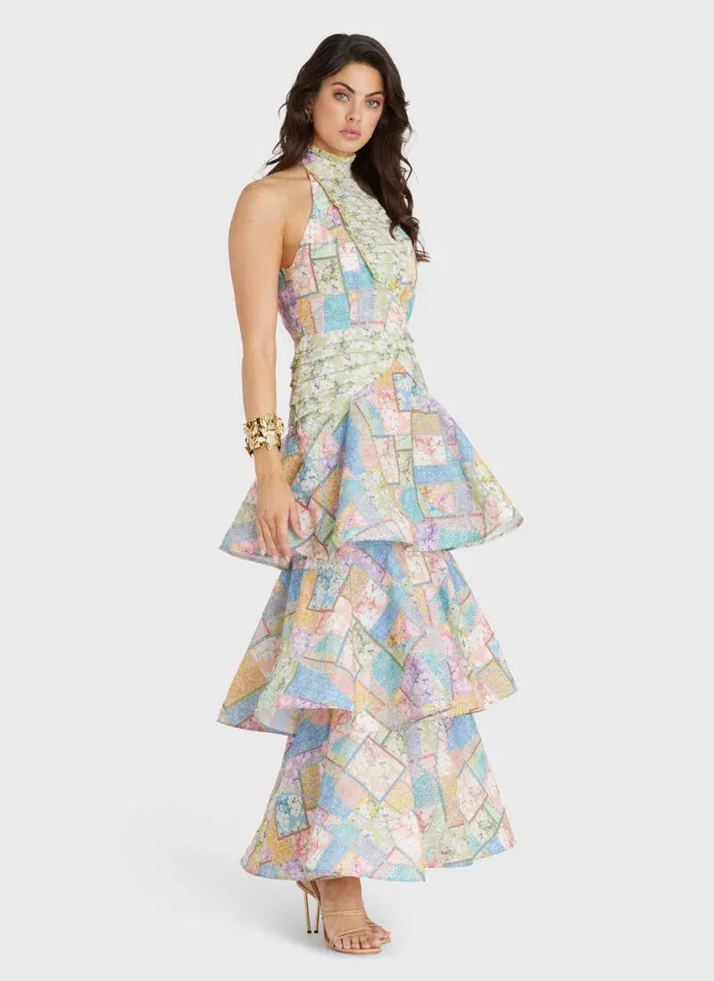 Aqua Blu Brindle Joan Dress Maxi Size AU 12 photo 3