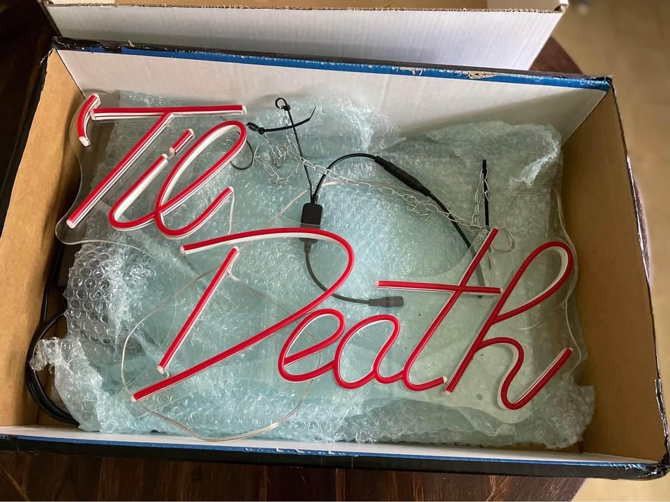 Til Death Neon Sign (For Hire) photo 2