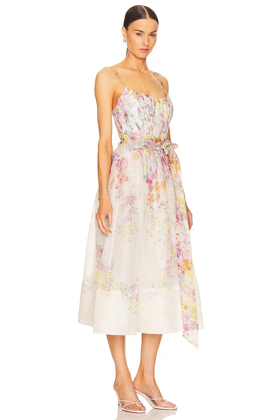 Zimmermann Natura Corset Midi Dress Kaleidoscope Garden Size 3 / AU 14 photo 2