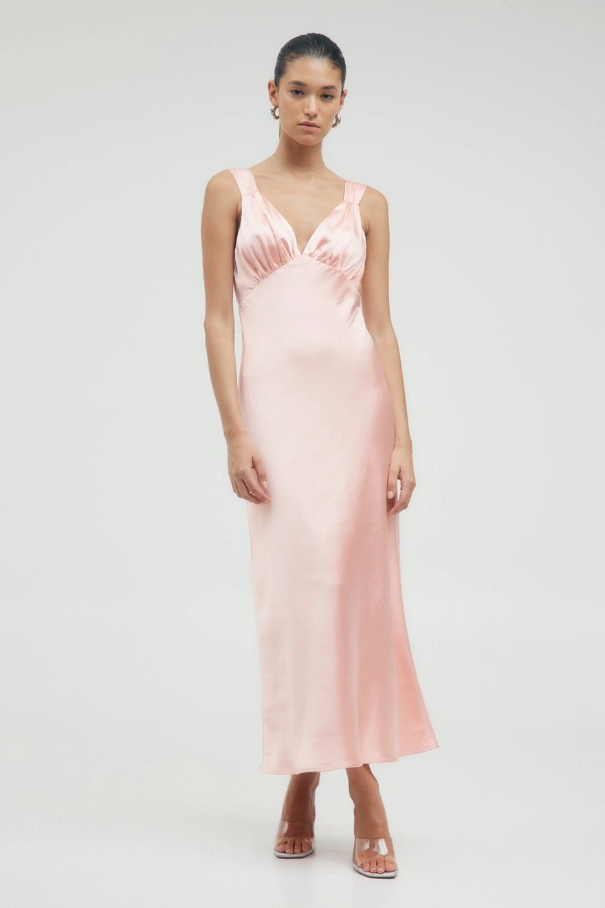 Third Form Satin Gather Bra Bias Slip Dress - Fairy Floss photo 3
