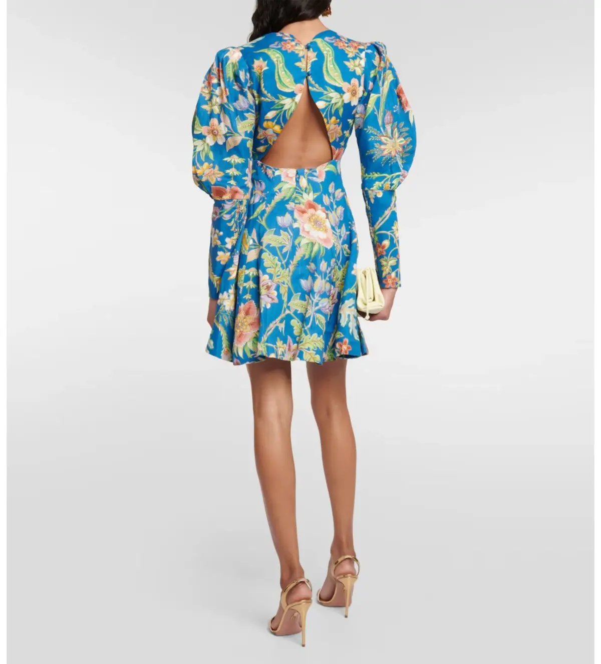 Alemais June Mini Dress Indigo Floral Size AU 16 photo 4