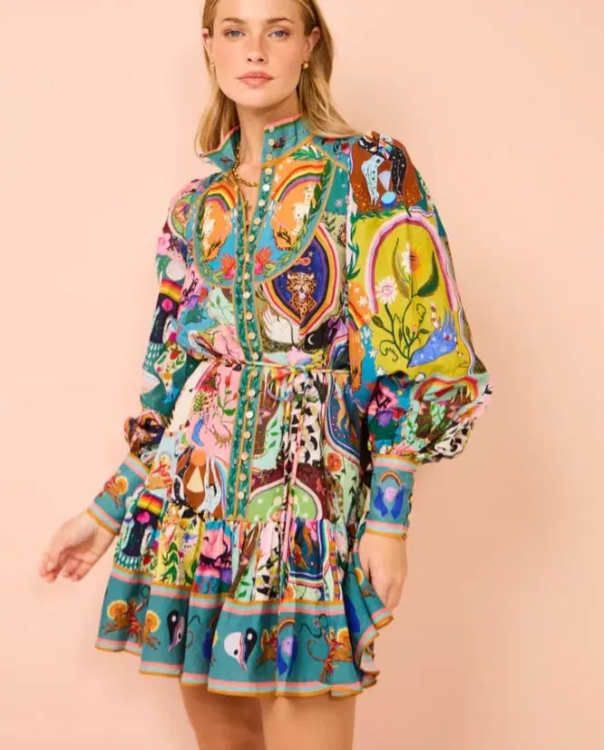 Alemais Evergreen Mini Dress Multi Size AU 8 photo 2