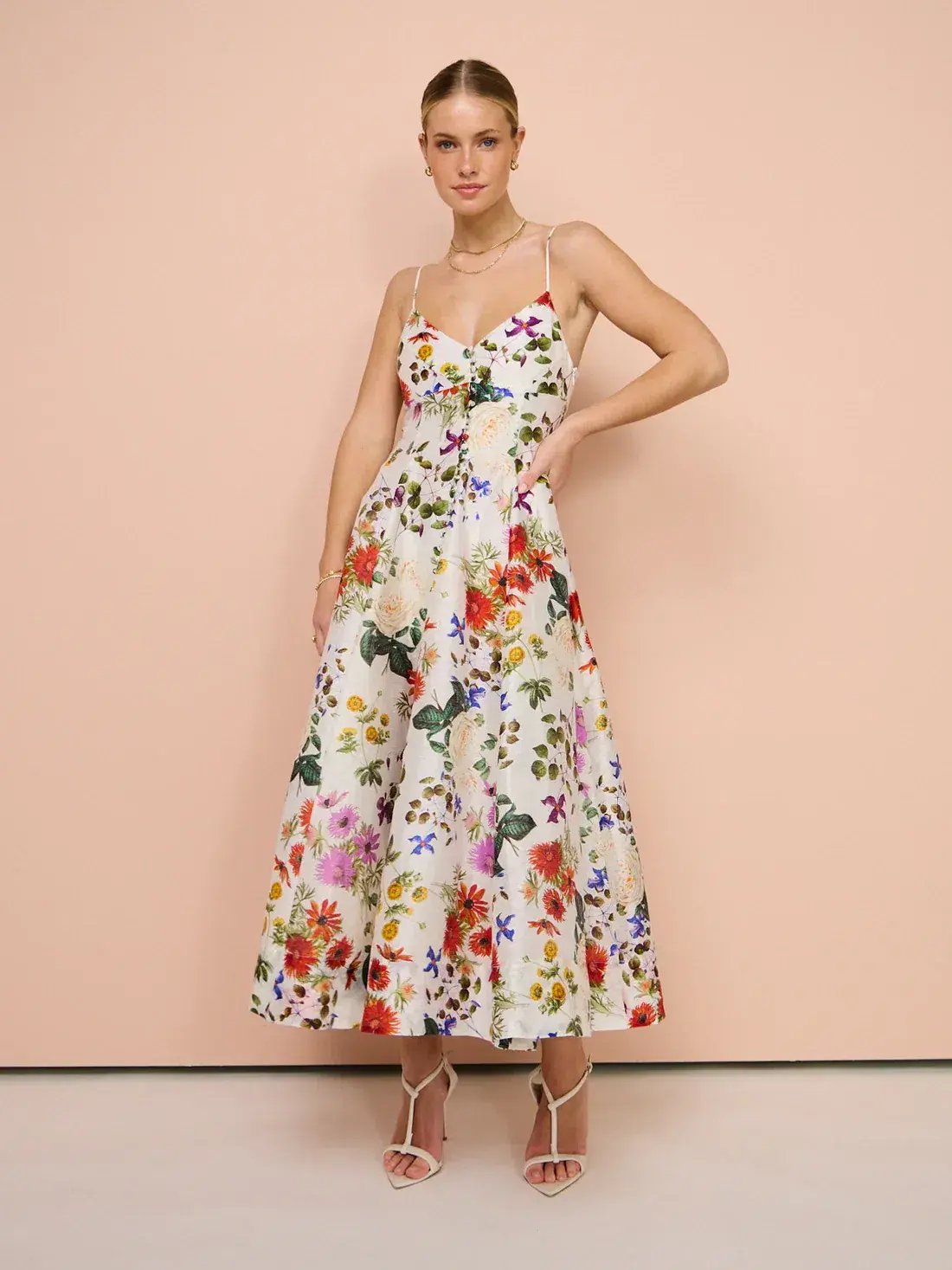 Sofia The Label Enchanted Floral Midi Dress Enchanted Floral Size 8 photo 4