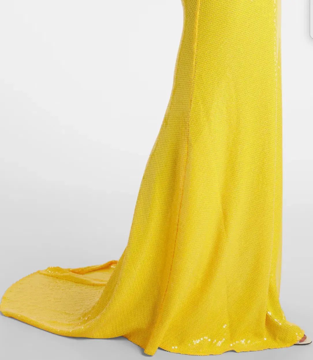 Alex Perry Strapless Sequined Corset Maxi Gown Yellow Size AU 6 photo 4