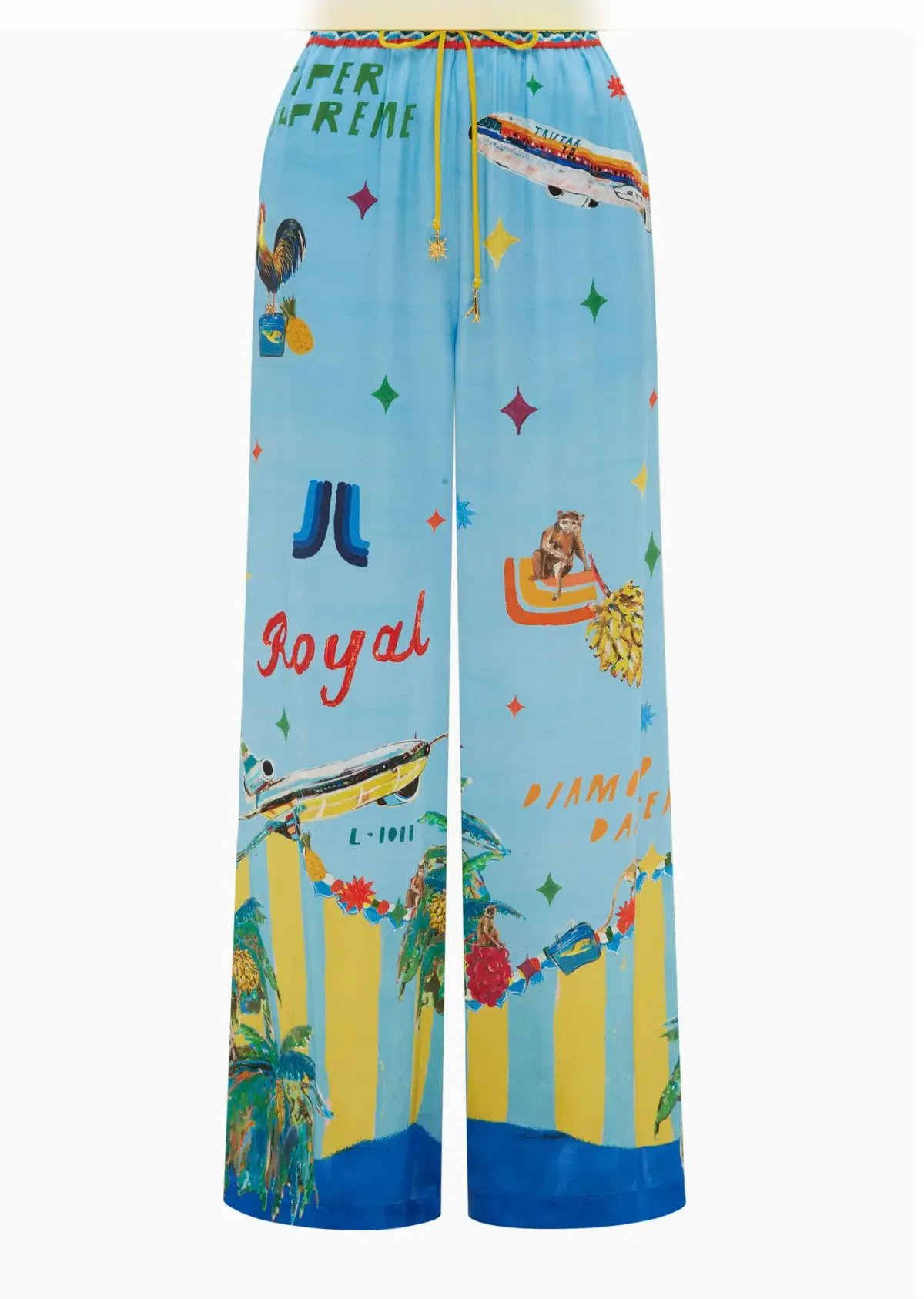 Alemais All Aboard Silk Shirt and Pant Set Print Size AU 16 photo 4