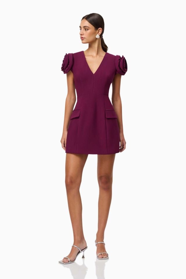 Elliatt Theresa Mini Dress - Grape photo 3
