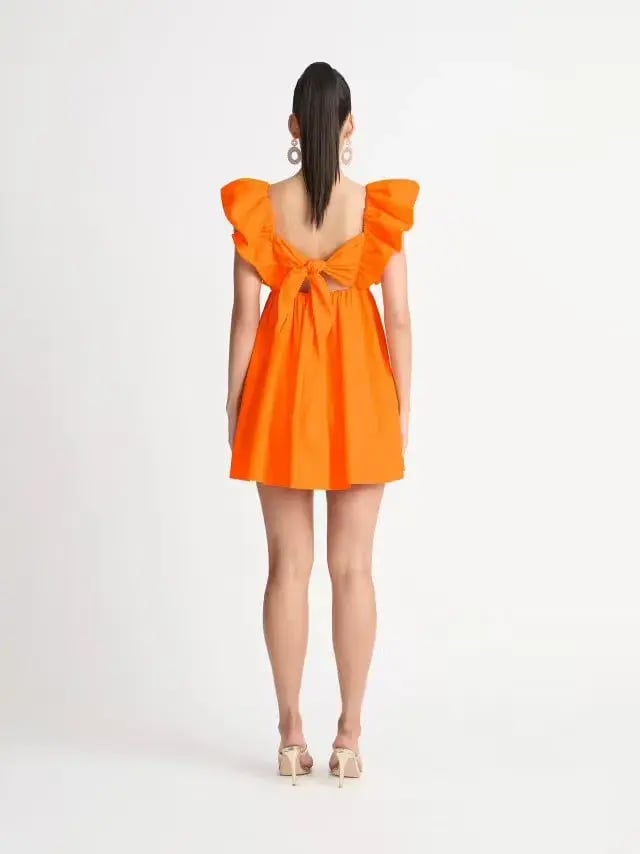Sheike Bermuda Mini Dress in Orange Size 16 photo 3
